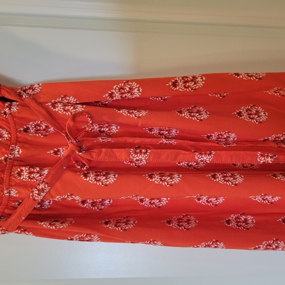 Orange Strapless Maxi Dress - Picture 2 of 3